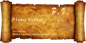 Pisky Viktor névjegykártya